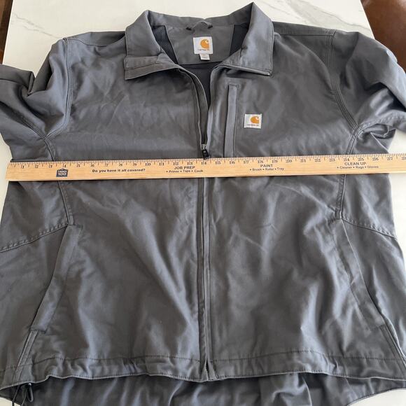 Carhartt Gray Duck Canvas Jacket Mens Size 2XL Lined Full Zip Work Coat EUC - Picture 6 of 15